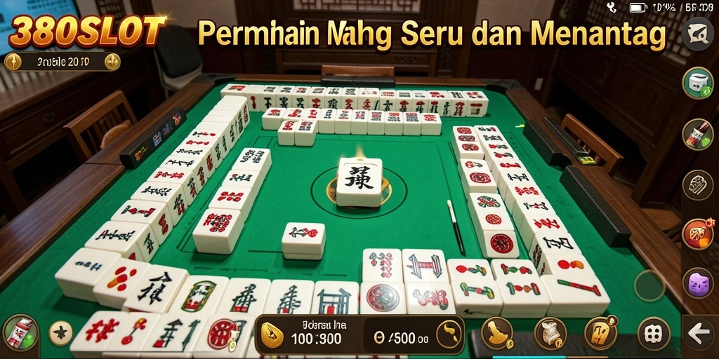 Tampilan gameplay Mahjong yang menarik dan berwarna-warni.