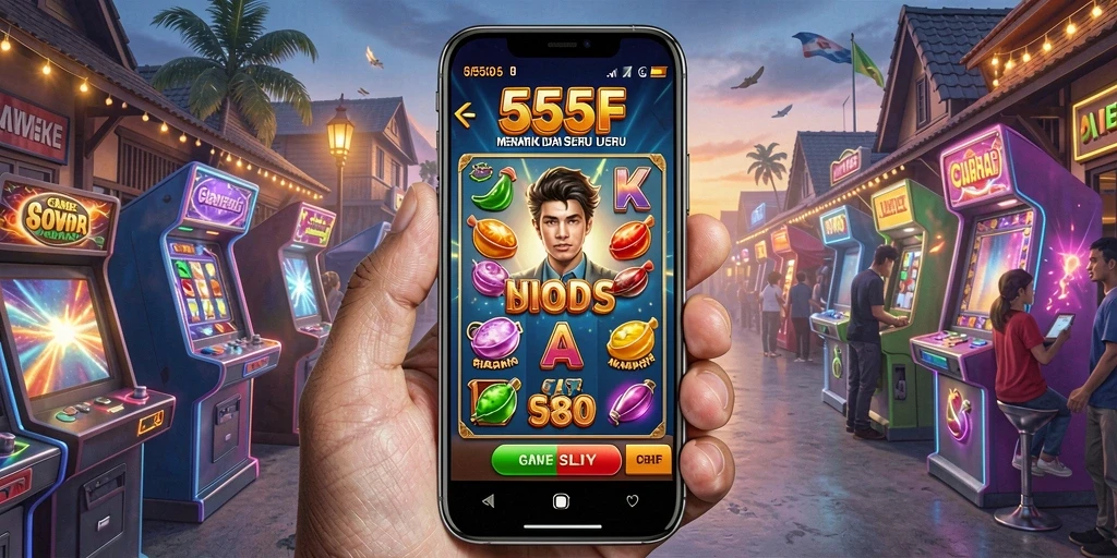 Tampilan gameplay yang menarik di 555F dengan animasi yang memukau.