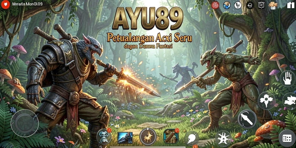 Gameplay AYU89 penuh aksi dan petualangan seru.