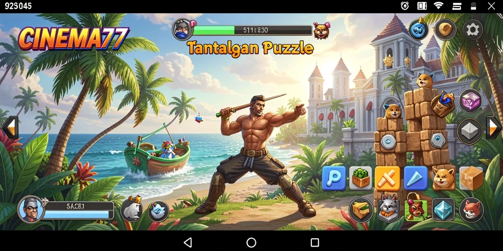 Tangkapan layar CINEMA77 menampilkan gameplay menantang dan seru.