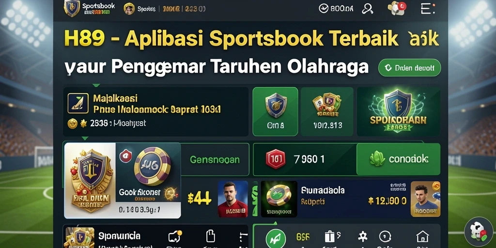 Tampilan menarik dari gameplay aplikasi Sportsbook H89.