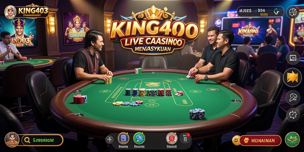 Tampilan gameplay Live Casino yang mengasyikkan di KING403.