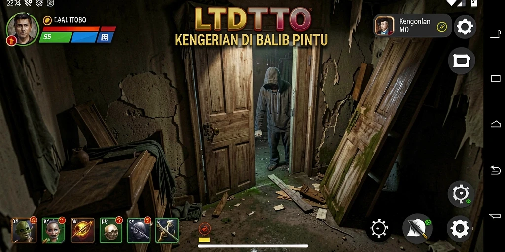 Gameplay LTDTOTO menampilkan momen-momen menyeramkan yang mendebarkan.