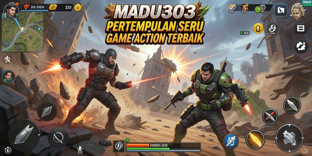 Tampilan gameplay action mendebarkan di MADU303.