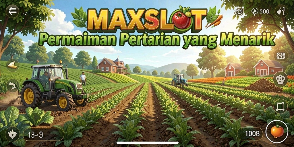 Tampilan gameplay MAXSLOT yang memukau dengan berbagai tanaman dan hewan.