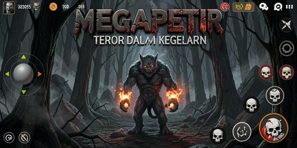 Gameplay seram dan mencekam dari MEGAPETIR saat menjelajahi kegelapan.