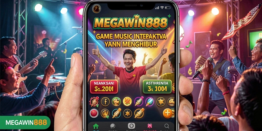 Screenshot gameplay MEGAWIN888 menampilkan pemain yang sedang menikmati permainan musik.
