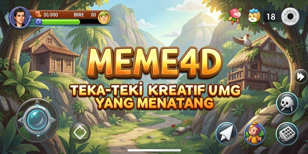 Tampilan gameplay <strong>MEME4D</strong> dengan teka-teki yang menarik dan interaktif.