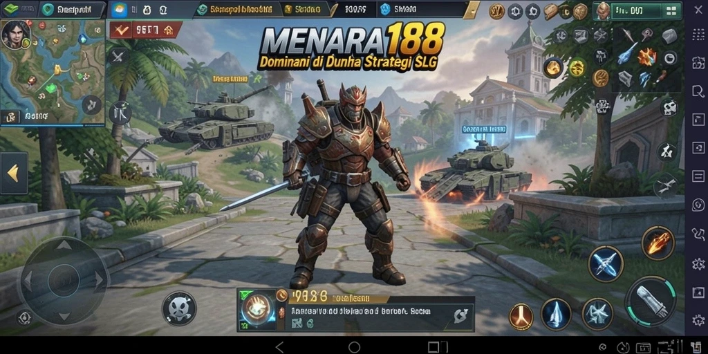 Screenshot gameplay MENARA188 menampilkan pertempuran strategis yang mendebarkan.