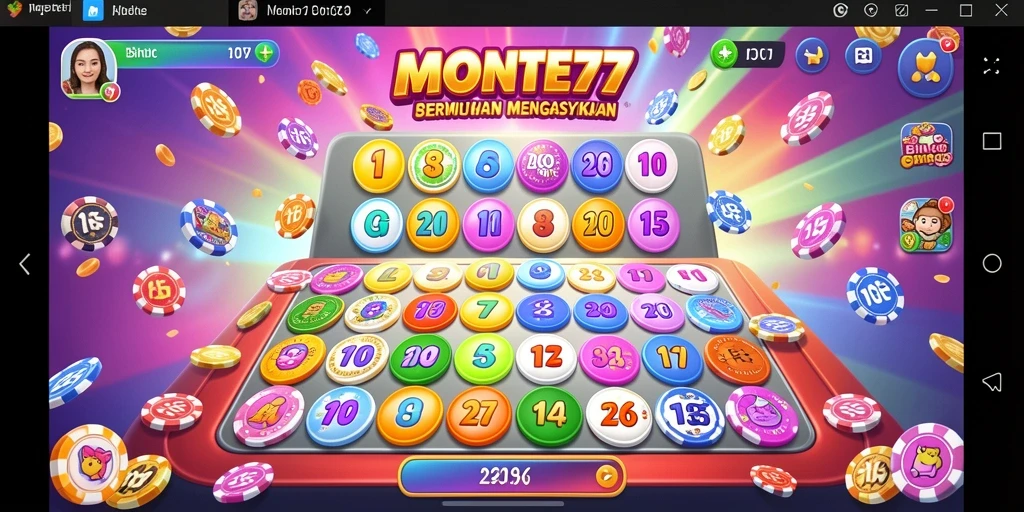 Tampilan seru gameplay Bingo di MONTE77.