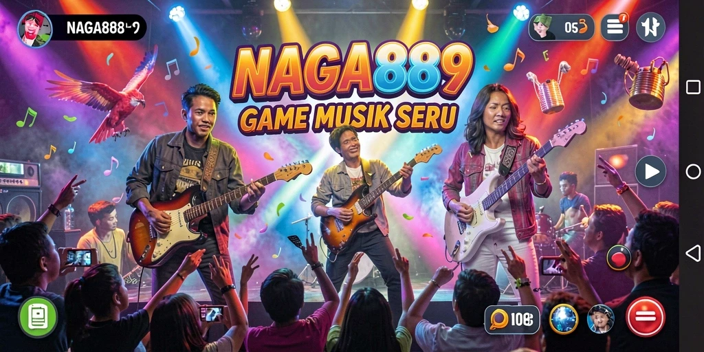 Screenshot gameplay NAGA889 yang menampilkan pengalaman bermain musik.