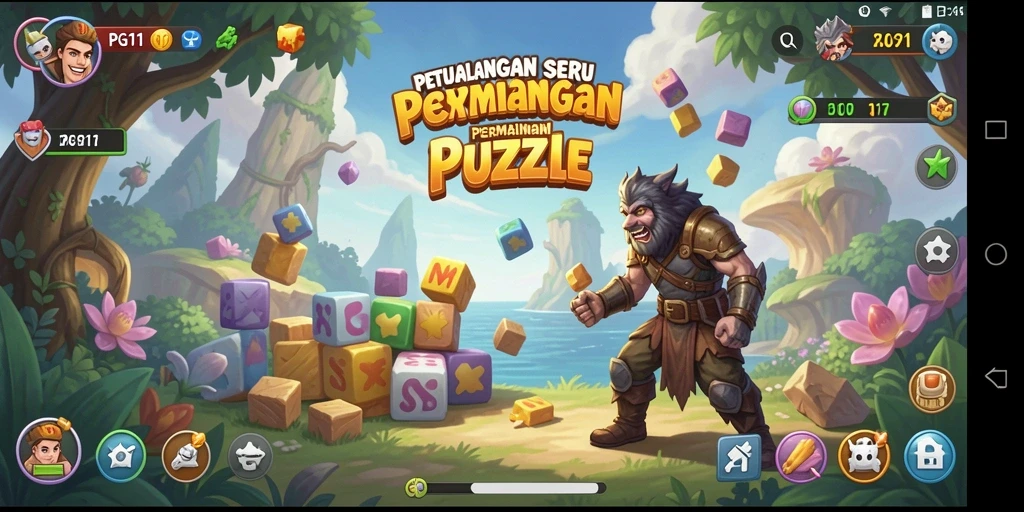 Tampilan utama PG11 menampilkan gameplay puzzle yang seru dan menarik.