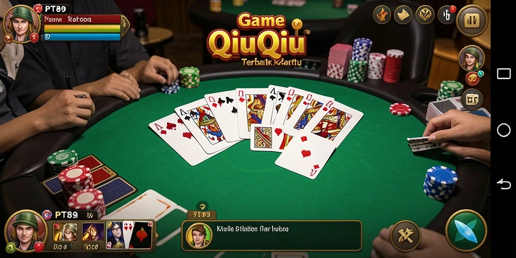 Screenshot gameplay PT89 menampilkan duel QiuQiu yang seru.