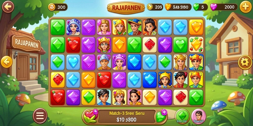 Gameplay seru dari RAJAPANEN yang menantang.