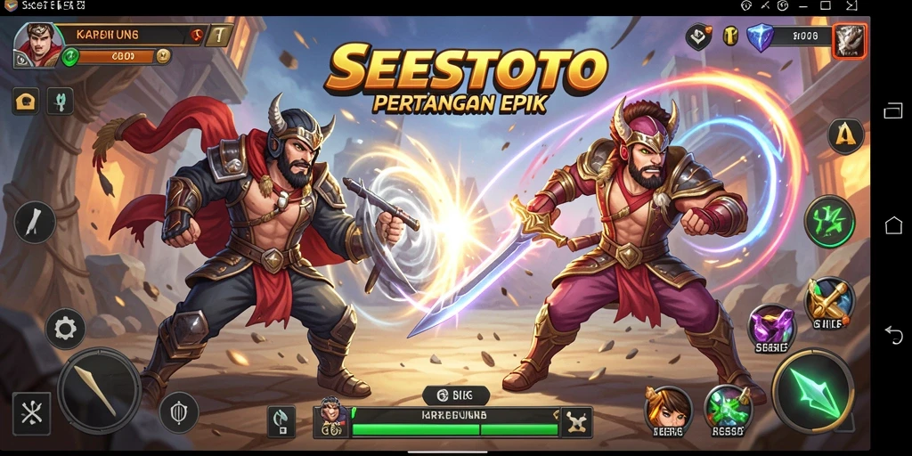 Tampilan aksi pertarungan dalam SESETOTO yang mendebarkan.