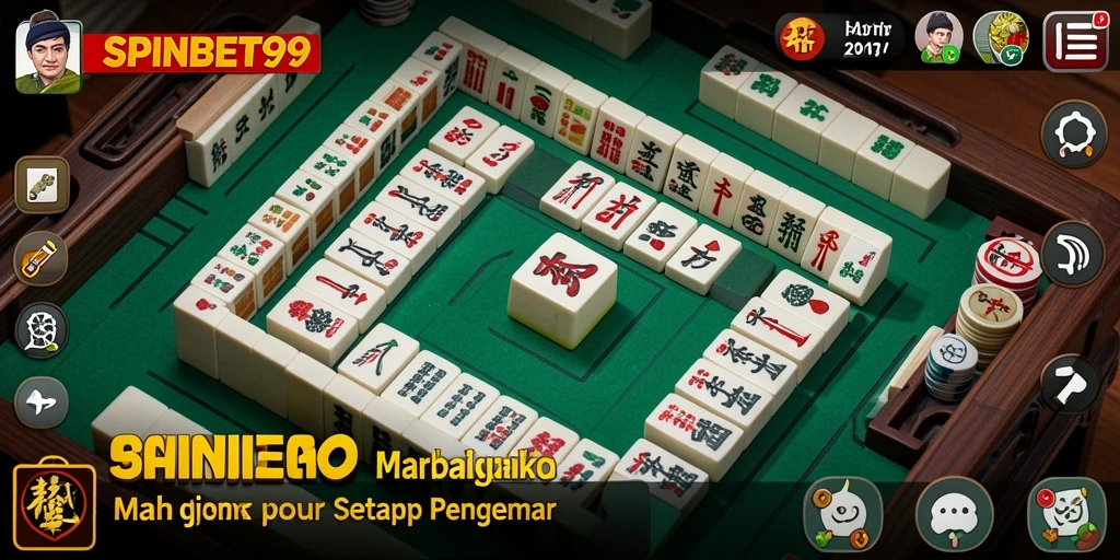 Tampilan gameplay Mahjong yang menegangkan di SPINBET99.