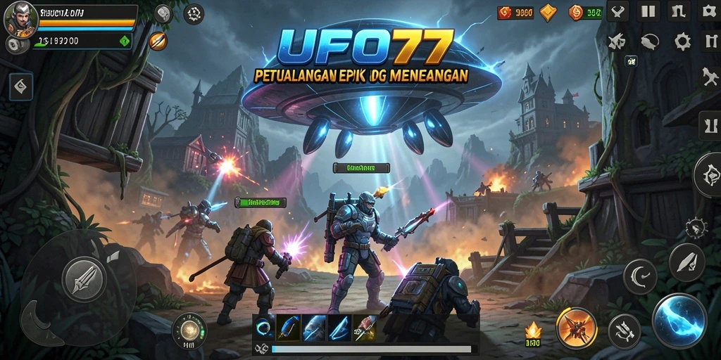 Tampilan gameplay RPG yang menegangkan di UFO77.